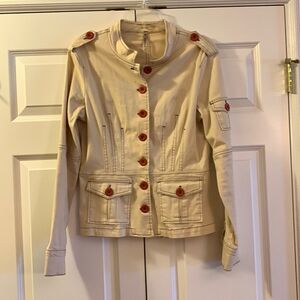 Red Currant Size XL (see desc) Cream color button up jacket
